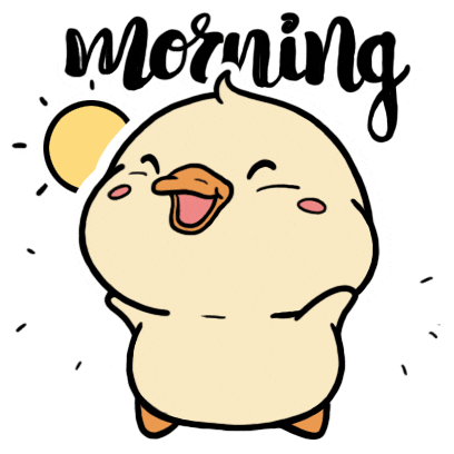 Excited Good Morning Sticker by Aminal Stickers