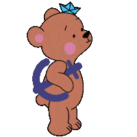 KathieKreativ bear bar teddy fisherman Sticker