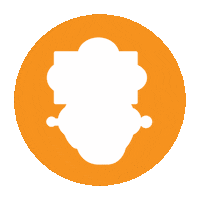 Happy Orange Sticker by Nuevo Foundation