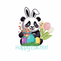 Pandisweets panda happy easter ostern frohe ostern GIF
