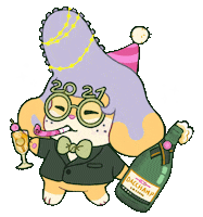 Dango_and_Chain party celebration happy new year new year Sticker