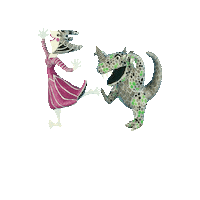 Lets Go Wow Sticker by AnnHansonArt