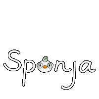Typography Duck Sticker by Sponya