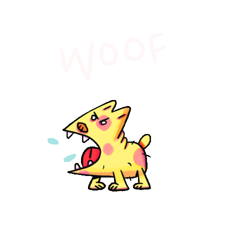 Angry Dog Sticker by Salvador Padilla