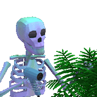 3D Skeleton Sticker by jjjjjohn
