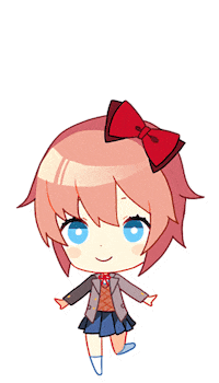 Happy Doki Doki Literature Club Sticker by Team Salvato
