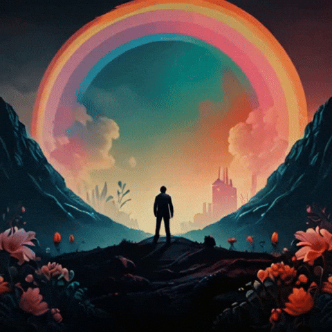 Rainbow Vintage GIF by Garbi KW