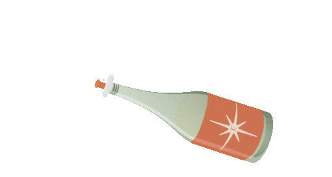 Champagne Celebrating Sticker by Explorateur Travel