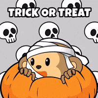 Scared Trick Or Treat GIF by Wise Monkey Meme
