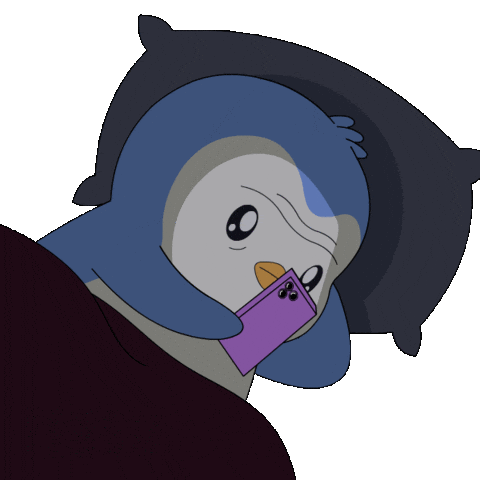 Tired Over It Sticker by Pudgy Penguins