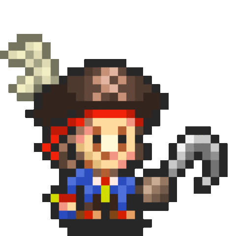 8Bit Pirate Sticker