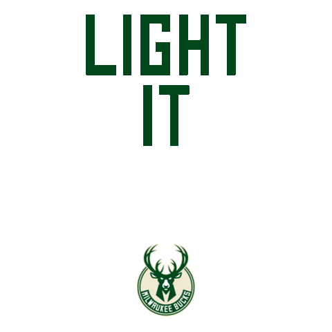 Light It Up Logo Sticker by Milwaukee Bucks