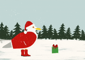 printmonsters weihnachten schnee geschenk mowe GIF