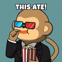 Tv Show Popcorn GIF by Wise Monkey Meme