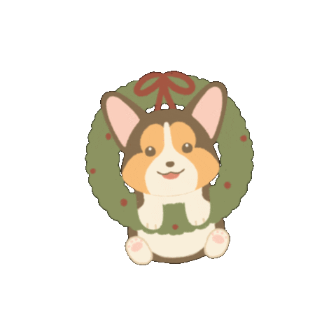 Dog Christmas Sticker