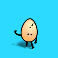 studioaka animation walking egg photoshop GIF