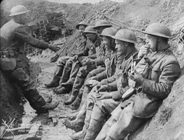 NationalWWIMuseum black and white military footage soldiers GIF