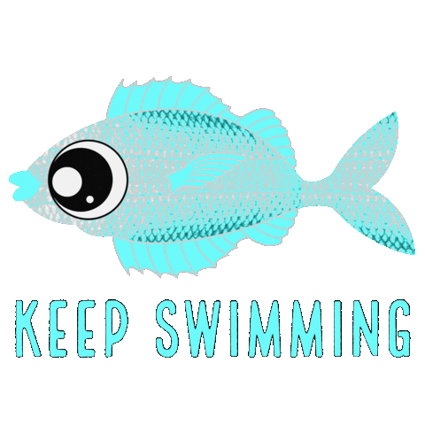 lovemelovemyboat ocean fish swimming fishing Sticker
