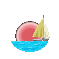 Summer Sun Sticker by RaskolnikovART