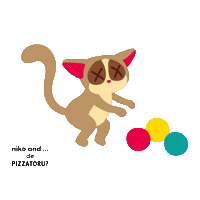 nikoand_official 猿 ニコアンド nikoand ピザトル Sticker