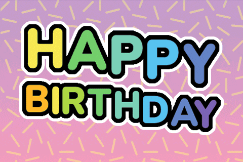 Happy Birthday Rainbow GIF