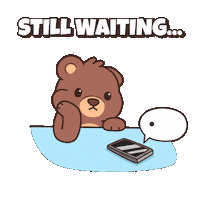 Bored Still Waiting Sticker by BEARISH