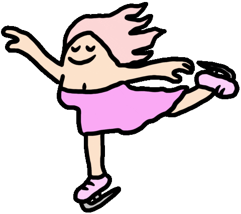 Sledding Figure Skating Sticker by Ruppert Tellac