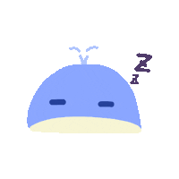 Whale Sleeping Sticker