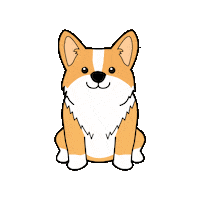 Corgi Cute Dog Sticker by Petique, Inc.