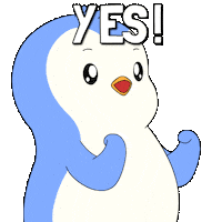 Happy Lets Go Sticker by Pudgy Penguins