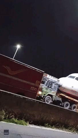 Air India Plane Gets Stuck Under Footbridge on Highway Near Delhi Airport
