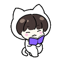 Cat Book Sticker