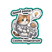 CosmicImaginarium noted good point reaction sticker cat reaction Sticker