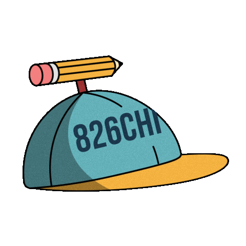 826CHI giphyupload hat writing pencil Sticker
