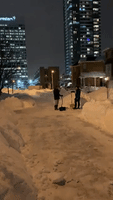 Toronto Neighborhood Digs Out After Winter Storm Hits Ontario