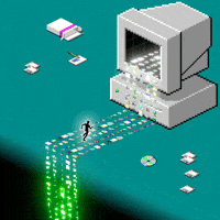 Running Man Computer GIF by PERFECTL00P