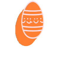 Bunny Easter Egg Sticker by eathappy