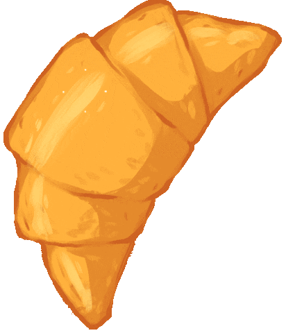 Art Croissant Sticker