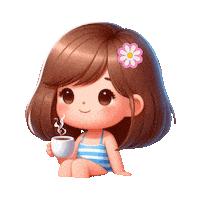 Coffee-Break Girl Sticker