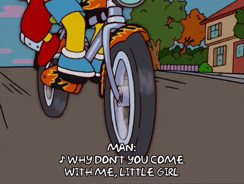 pedaling bart simpson GIF