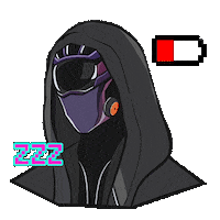 Tired Low Power Sticker by Breathonics