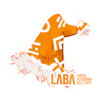 AccademiaLABA christmas orange santa hat Sticker