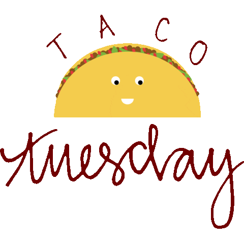 Tacos Tuesday Sticker by Grace Anaple Design