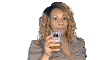 ComedianHollyLogan drink mad wine annoyed Sticker