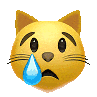 sad cat Sticker by Miriam Ganser