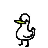 sadmo000 bird duck goose pato Sticker