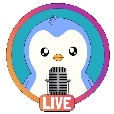Streaming Breaking News Sticker by Pudgy Penguins