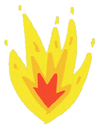 Fire Flame Sticker by CATALINA ESTRADA