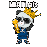Jumping Nba Finals Sticker by PandaPals