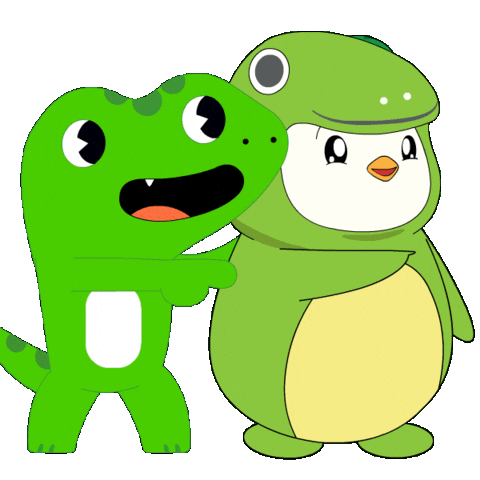 Happy Friends Sticker by Pudgy Penguins